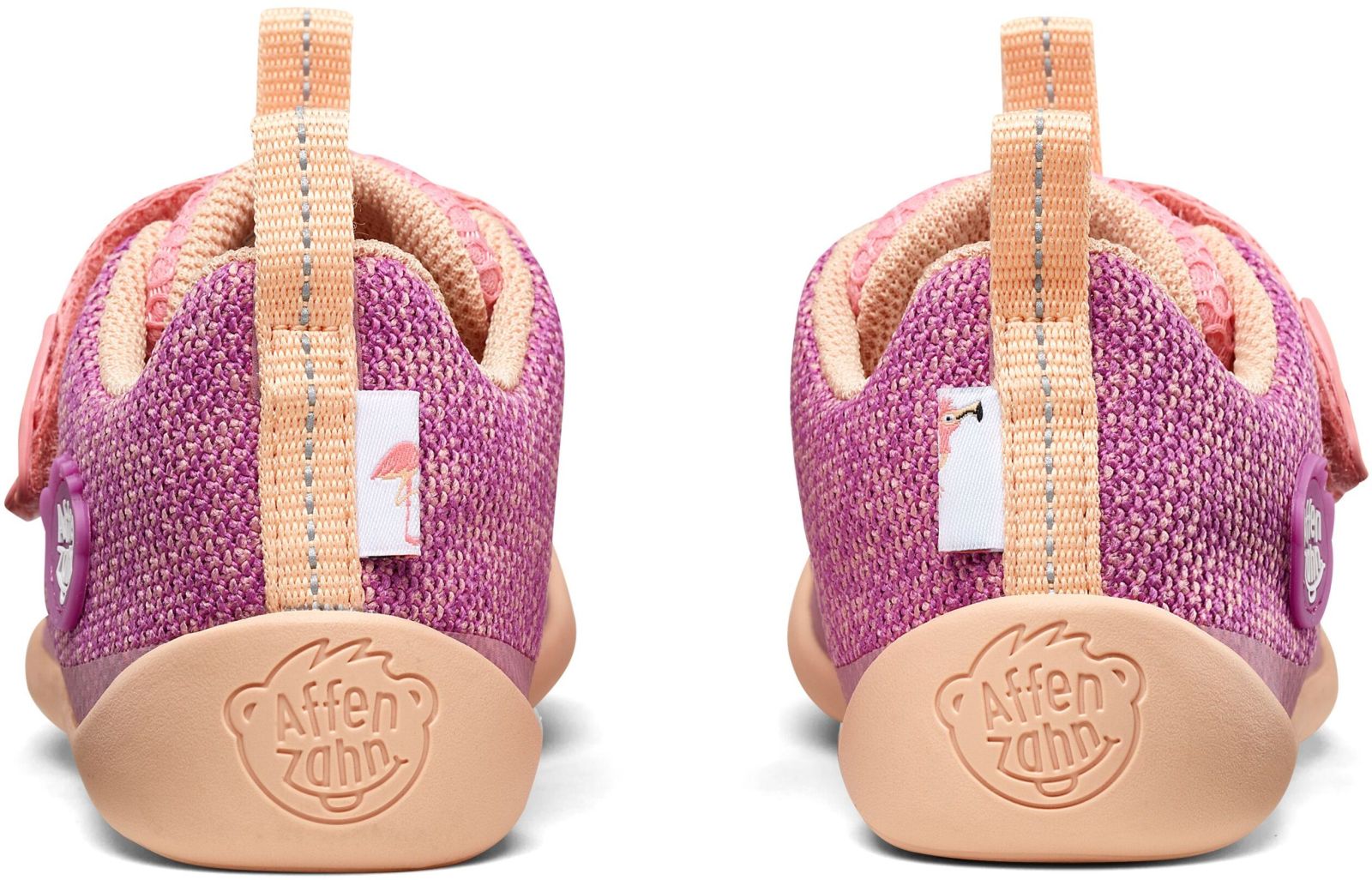 Dětské barefoot boty Affenzahn Sneaker Knit Happy - Flamingo